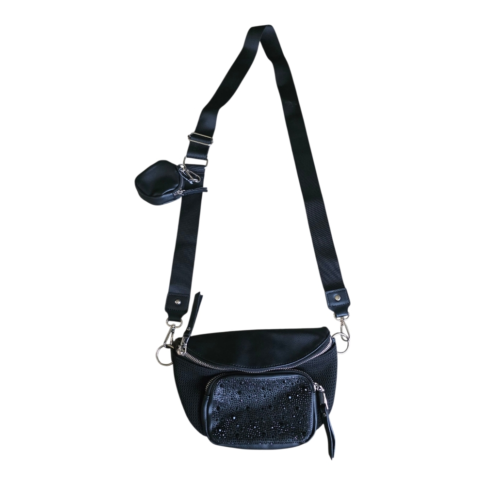 Madden NYC Women's Crystal Fanny Pack Crossbody, Black So CUTE🥰🥰